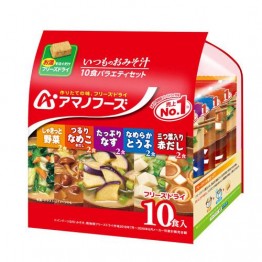 <極推薦>天野食品5種10入味增湯-アマノフーズ いつものおみそ汁 10食バラエティセット-JF